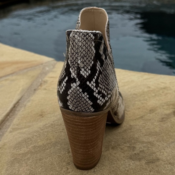 Vince Camuto Famhida Snakeskin Leather Ankle Boots - Picture 6 of 13